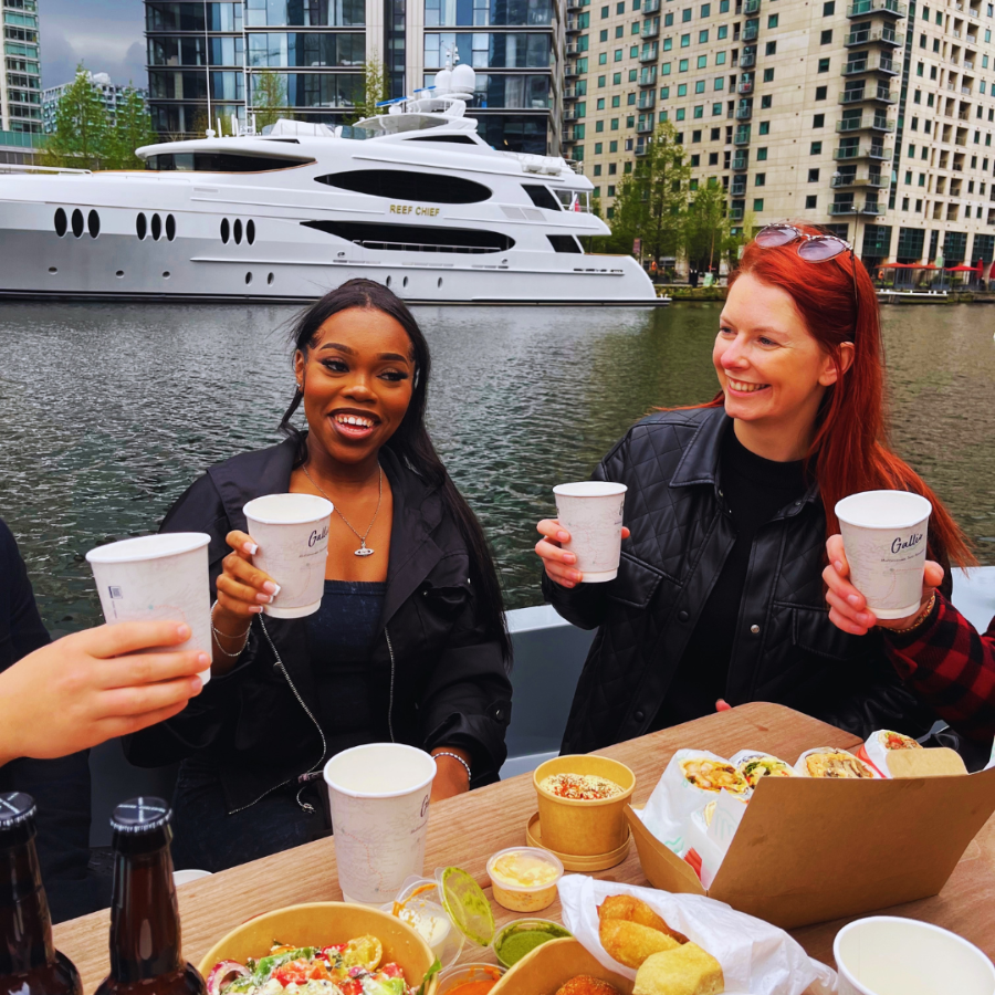 Gallio Mediterranean GoBoats Canary Wharf Picnic People