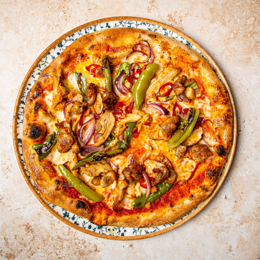 Gallio Mediterranean Restaurant London Halal Chicken Pizza