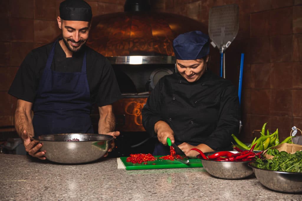 Gallio Mediterranean Restaurant London Chef Making Pizza Experts in Dough x
