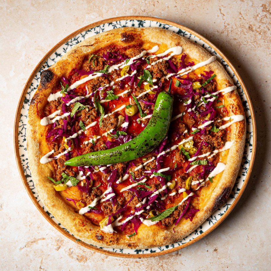 Gallio Mediterranean Restaurant London Halal Lamb Pizza