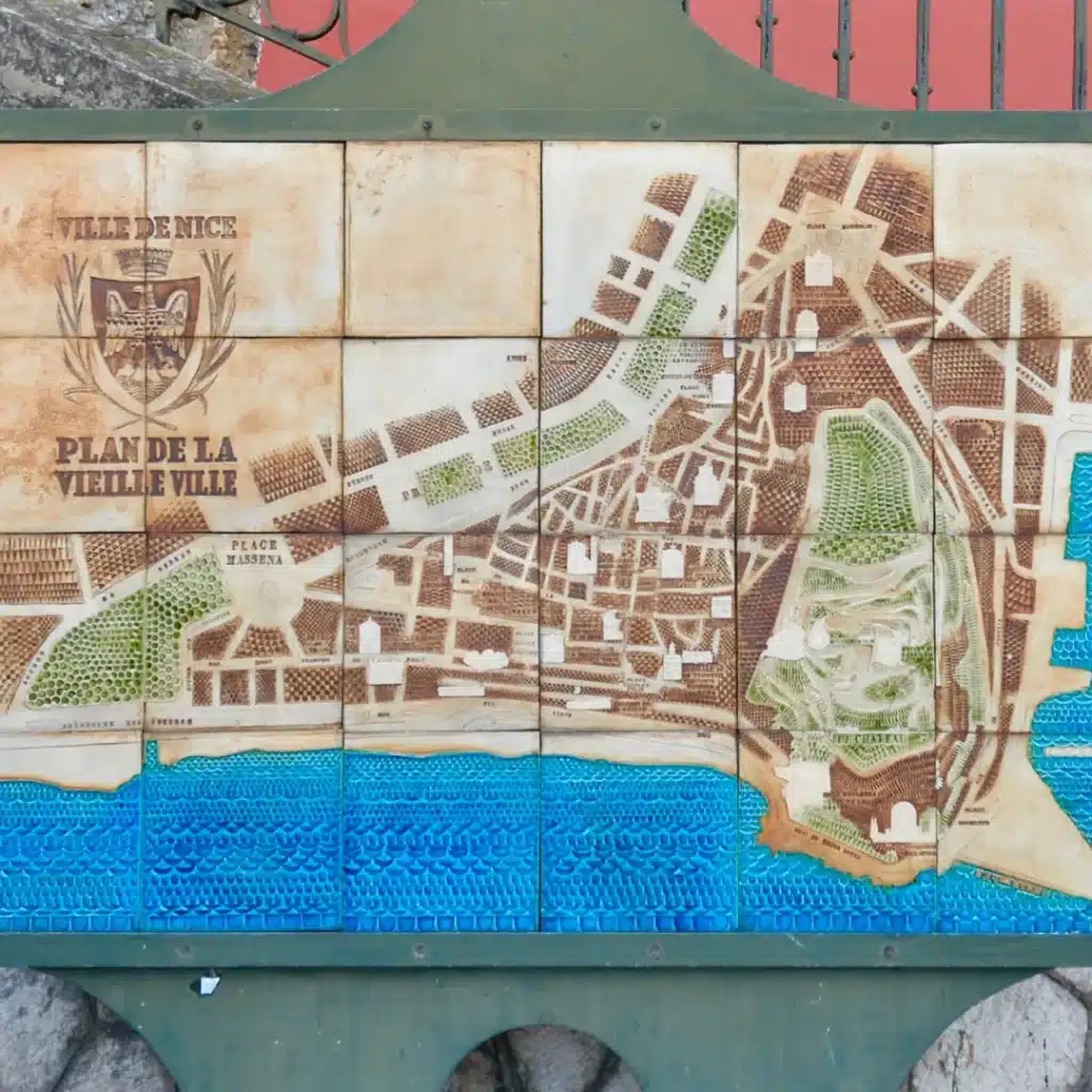 Nice Map France Mediterranean Gallio Restaurant