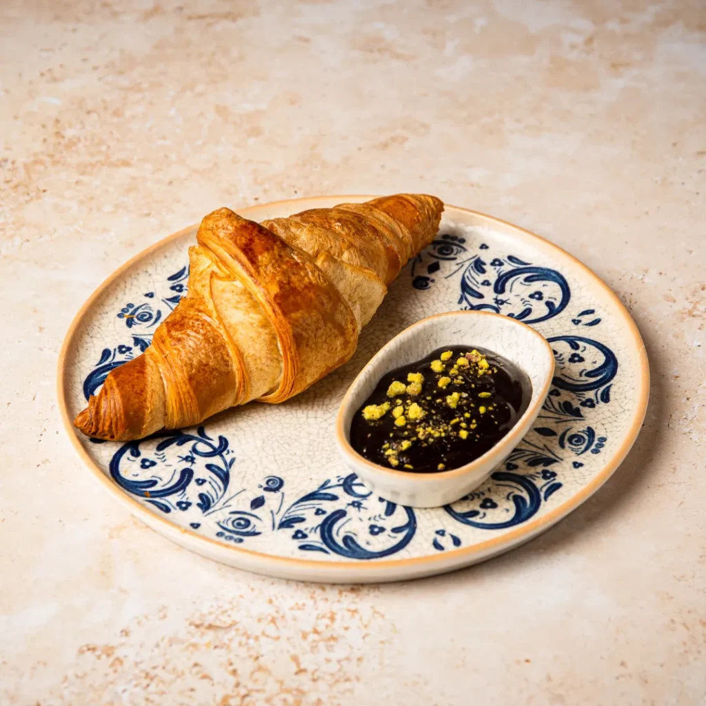 Chocolate & Pistachio Croissant Gallio Breakfast Brunch Menu Restaurant Canary Wharf London