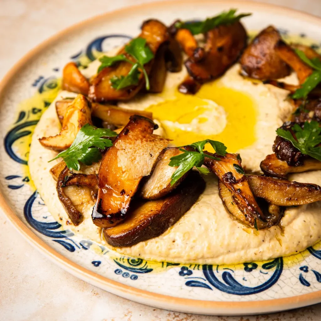 Wild Mushroom Hummus Gallio Mediterranean Restaurant London