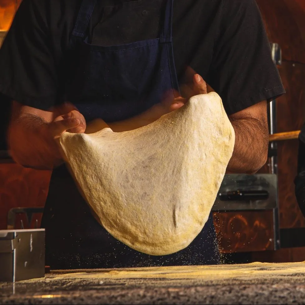 Gallio Mediterranean Restaurant London Chef Making Pizza Experts in Dough scaled e